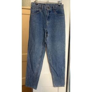 Vintage Levi's 90's Light Wash Blue Jeans Copper Color Button 100% Cotton 9 JR